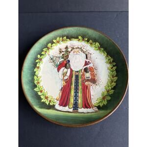 Giftcraft Holiday Plate 068901 Old World Santa Father Christmas Collectible 10”